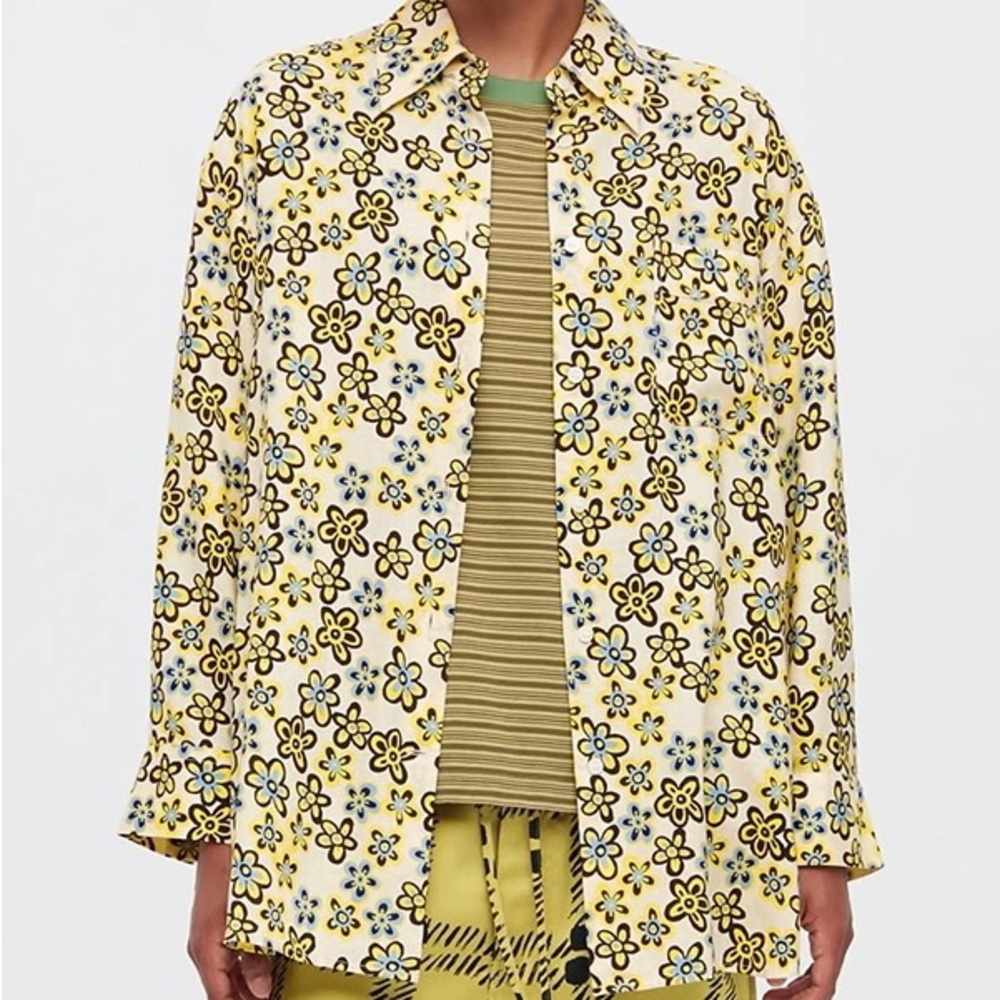 NWT Uniqlo x MARNI oversized long sleeve shirt XXS